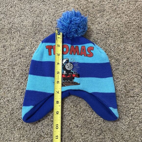 Thomas The Tank Engine Beanie Cap Winter Stocking Hat Blue/Red Knit Boys One Sz - Picture 4 of 6